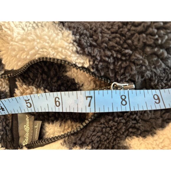 Eddie Bauer Fleece Camo Sherpa Fleece Pullover Jckt Sz Women's Large 1/4 Zip - Picture 9 of 9